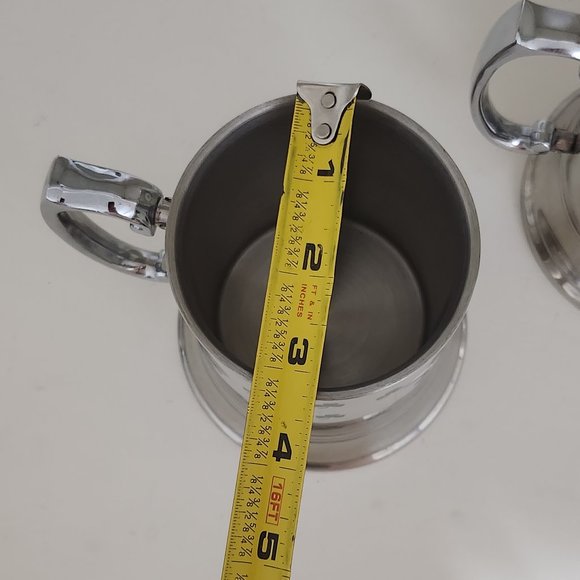 Shamrock 3 Leaf Clover Stainless Steel Set 2 Mugs Irish St Patrick's - Picture 10 of 10